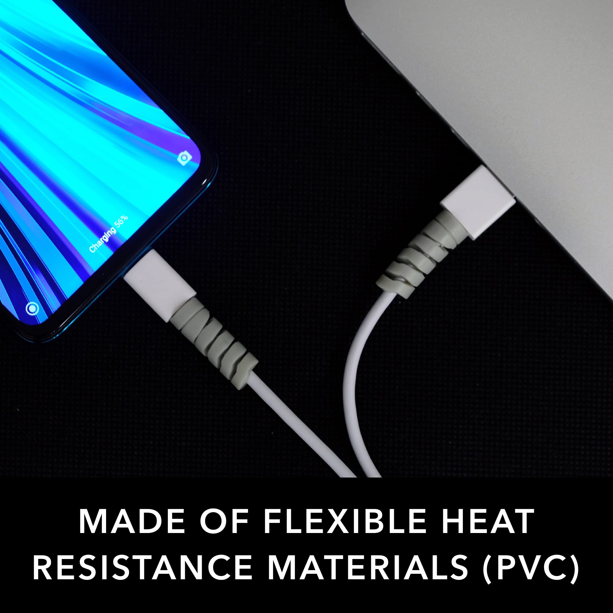 Artefact Cable Protector (4-Pack) - Durable Charger Cord Protector for iPhone, iPad, MacBook - Prevent Fraying & Extend Cable Life - Perfect for Home, Office & Travel Use
