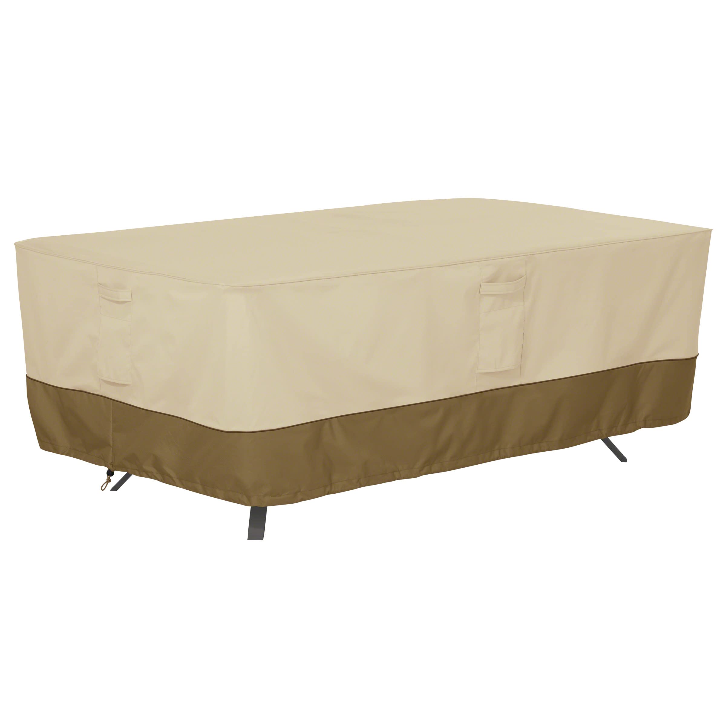 Classic Accessories Veranda 72 Inch Water-Resistant Rectangular/Oval Patio Table Cover - Durable Outdoor Protection for Dining and Entertaining