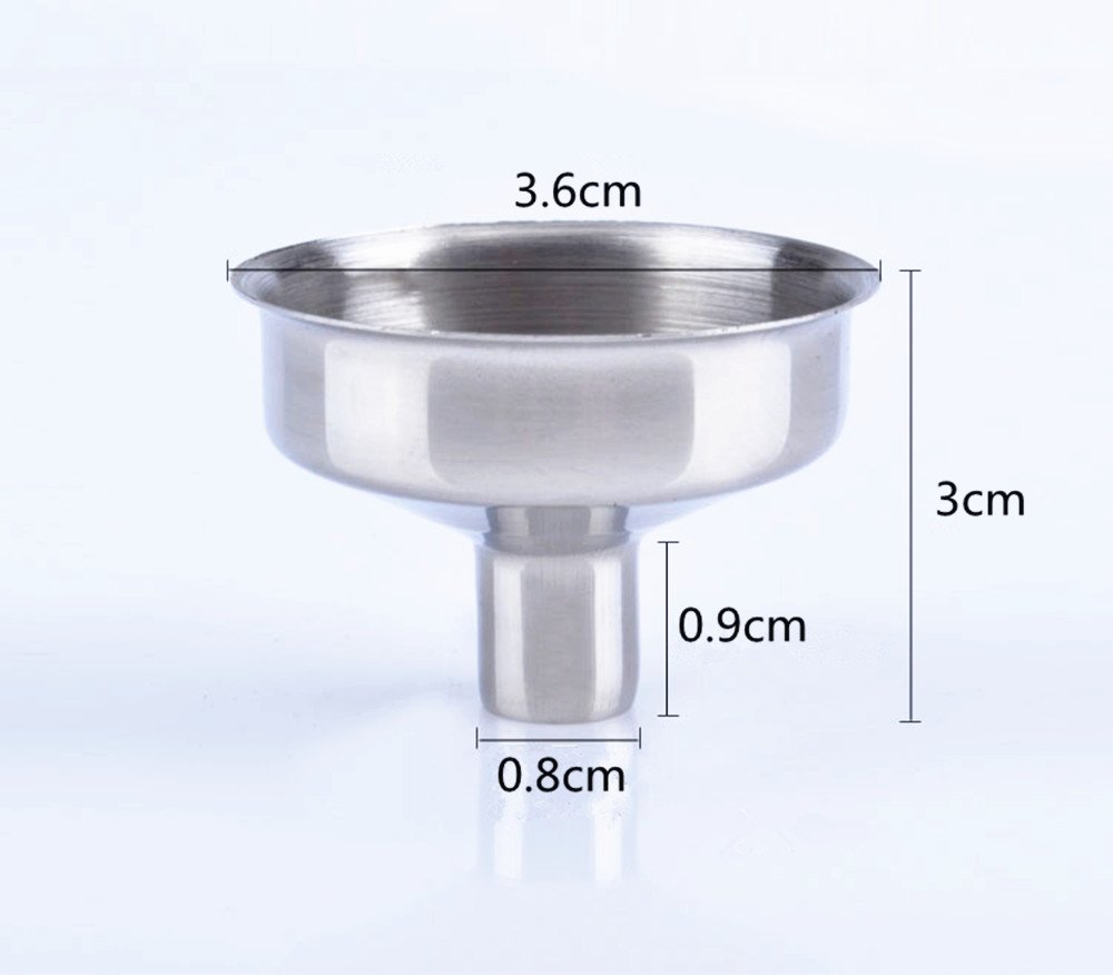 yueton 6-Pack Stainless Steel Mini Funnels for Essential Oil Bottles & Flasks - Perfect for DIY Essential Oils, Spices, and Liquids Transfer