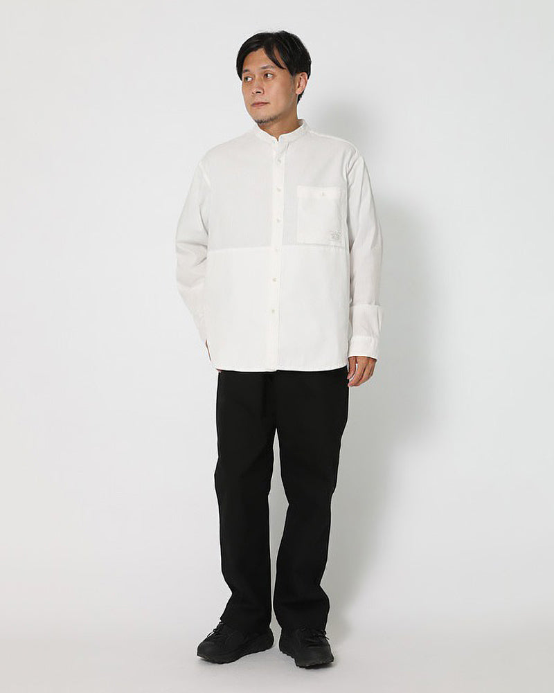 Organic Cotton Poplin Stand Collar Shirt for Men - Breathable & Comfortable Casual Wear for Office, Travel & Everyday Outfits