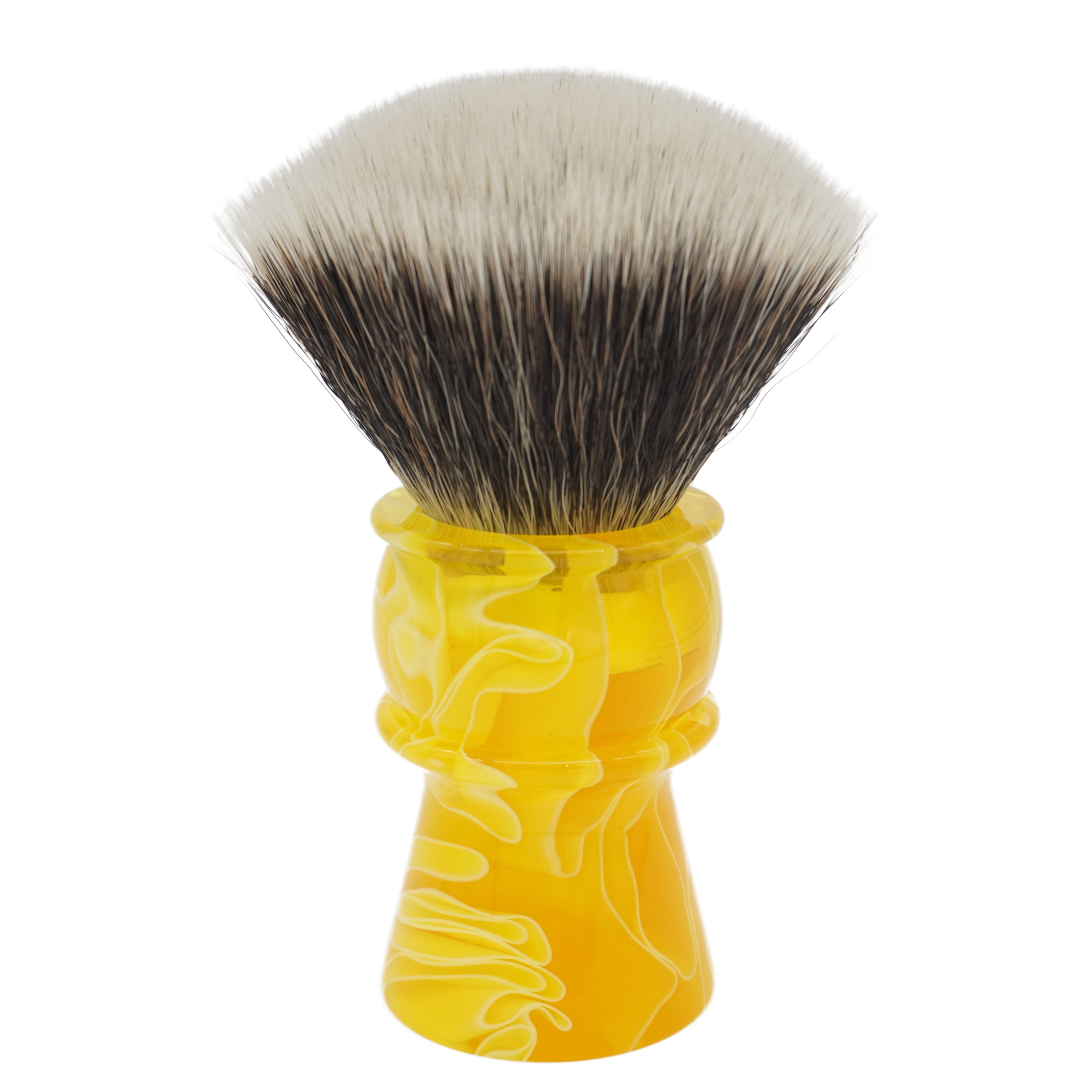 AP Shave Co. 28mm G5C Synthetic Shaving Brush - Premium Yellow Handle for Men's Wet Shaving | Perfect for Travel & Daily Grooming Routine