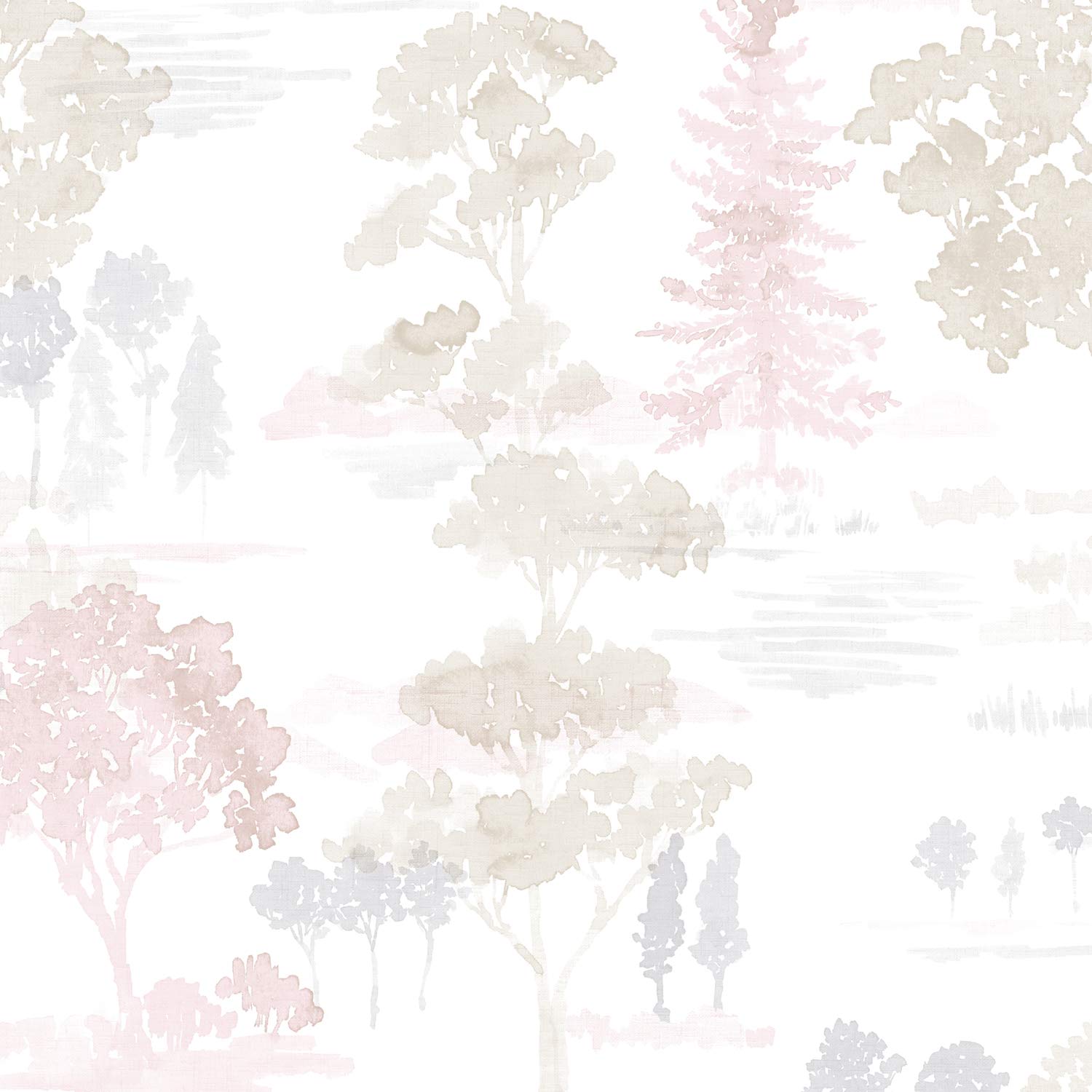 NWFW36830 Self-Adhesive Wallpaper Roll - Pink, Rose, Beige, Fawn & Lavender Floral Design | Peel & Stick Removable Wallpaper for Bedroom, Living Room & Nursery Decor