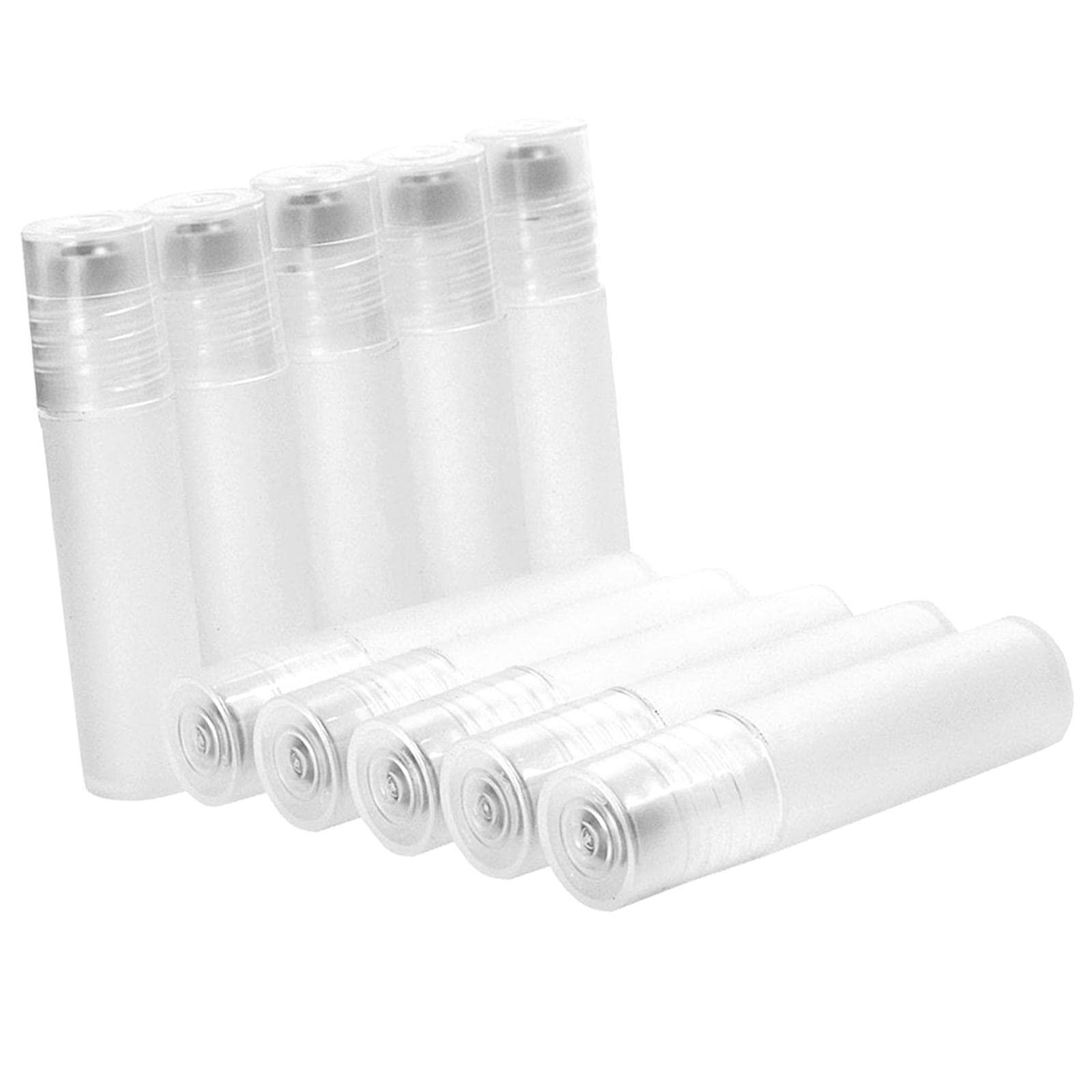 10 Pack 5ml Empty Roll On Bottles for Essential Oils, Perfume & Cream Refills - Portable Travel Size Glass Bottles for Aromatherapy, DIY Beauty & Skincare Products