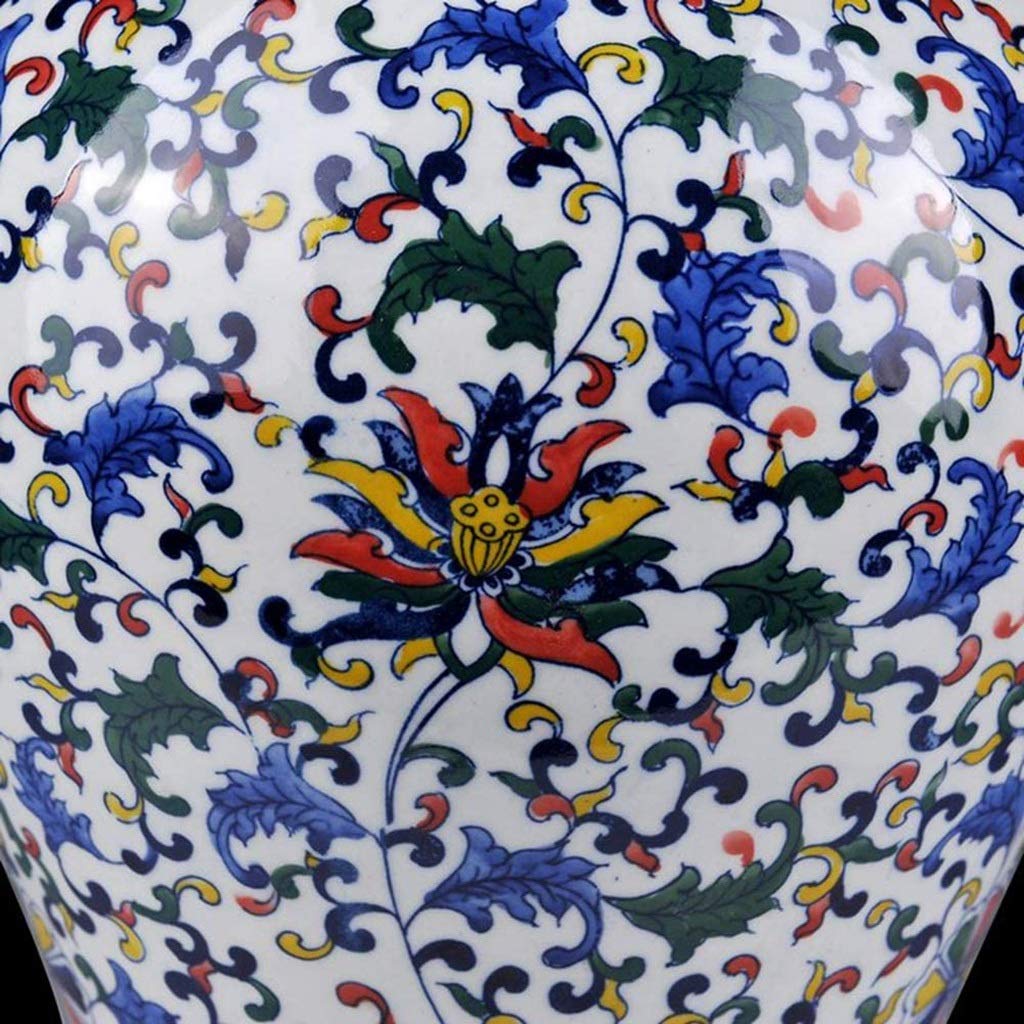 Antique Blue and White Chinese Porcelain Vase - Handcrafted Ceramic Ginger Jar for Flowers, Home Decor | Perfect for Living Room, Bedroom, Office & Wedding Centerpiece