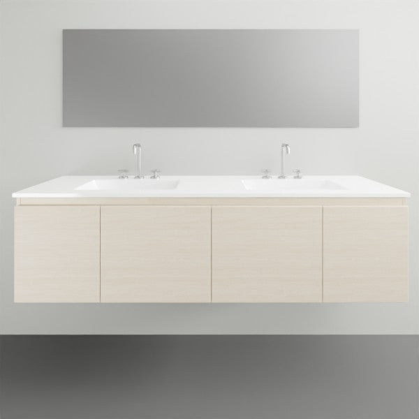 ADP Glacier Lite Slim Vanity with Ceramic Top - Modern Bathroom Storage for Small Spaces | Perfect for Powder Rooms, Apartments & Tiny Homes