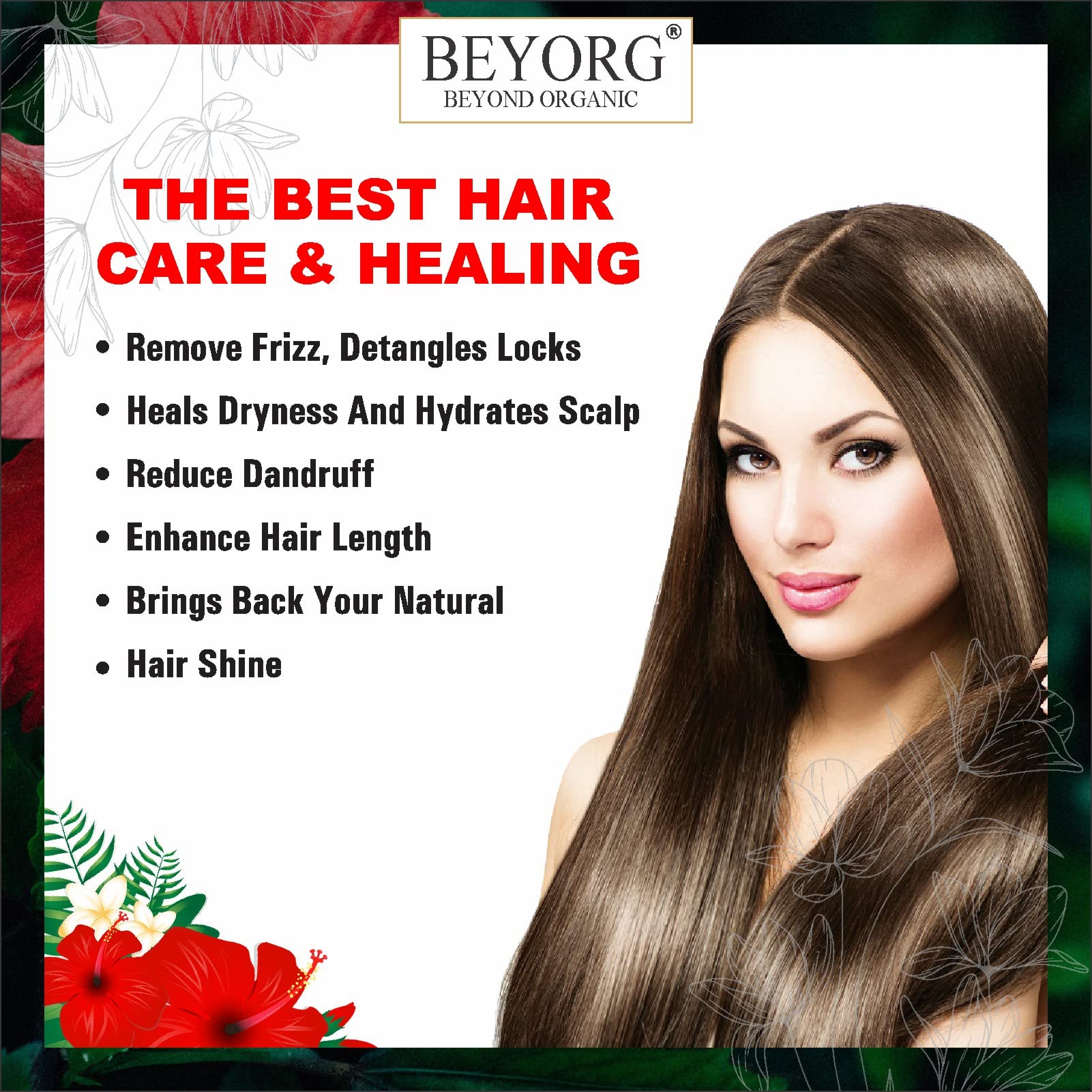 Bentonite Clay & Hibiscus Powder for Hair Growth & Conditioning - 200g Ayurvedic Hair Care Treatment for Men & Women | Promotes Healthy Scalp & Shiny Hair | DIY Hair Masks & Natural Remedies