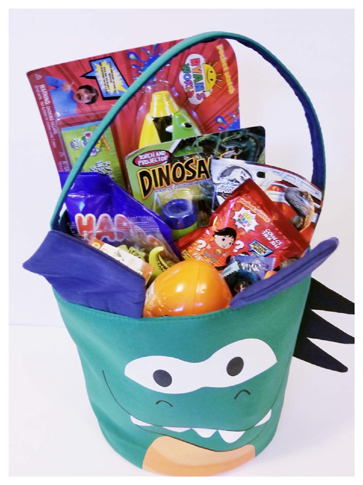 Dinosaur Themed Easter Basket for Kids - Queen of the Castle Birthday Gift & Graduation Present - Perfect for Easter Celebrations, Birthday Parties & School Graduations