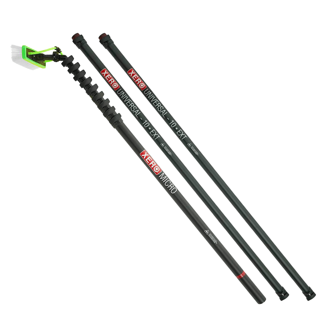 XERO Micro Basic Carbon Fiber Water Fed Pole - Lightweight Telescopic Window Cleaning Pole for High-Rise Buildings, Homes, and Commercial Use
