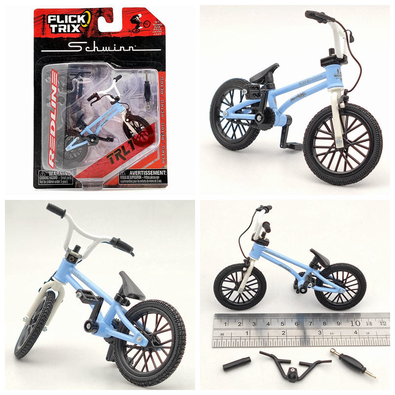 Premium FLICK TRIX Miniature BMX Finger Bike - Diecast Metal DeathTrap Bicycle Toy for Kids & Adults - Perfect for Office Desk, Stress Relief & Collectible Gift