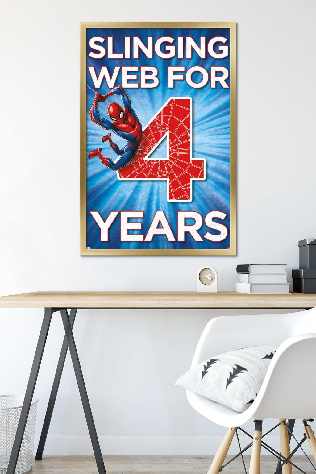 Trends International Marvel Spider-Man Happy 4th Birthday Wall Poster - 34