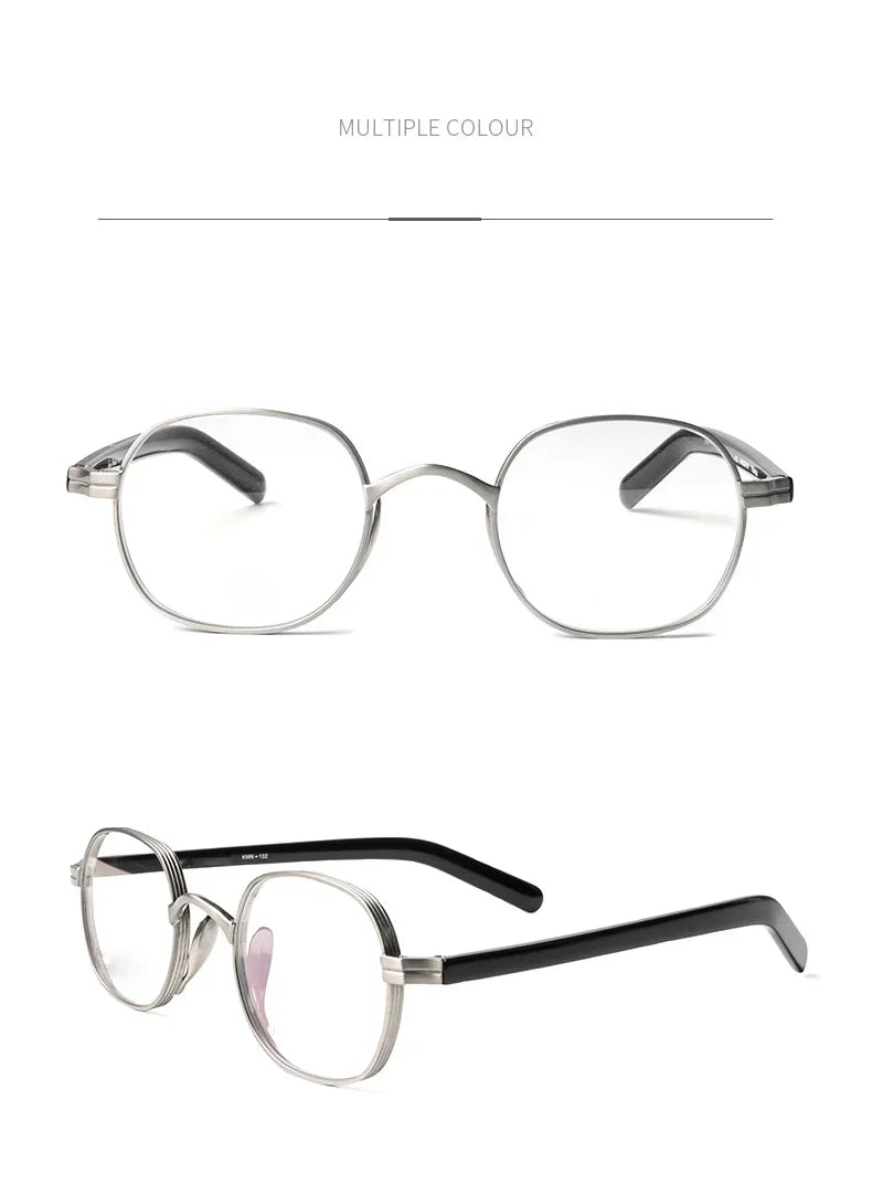 Stylish Unisex Titanium Acetate Eyeglasses - Oval Square Full Rim Frame (Model 494132) | Perfect for Work, Reading & Everyday Fashion