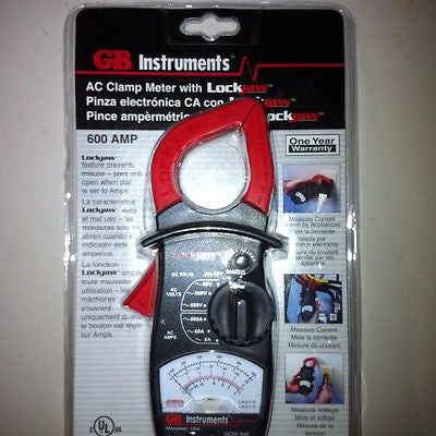 Gardner Bender GCM 500 600 Amp AC Clamp Meter - Digital Clamp-On Ammeter for Electrical Testing, HVAC & Industrial Use