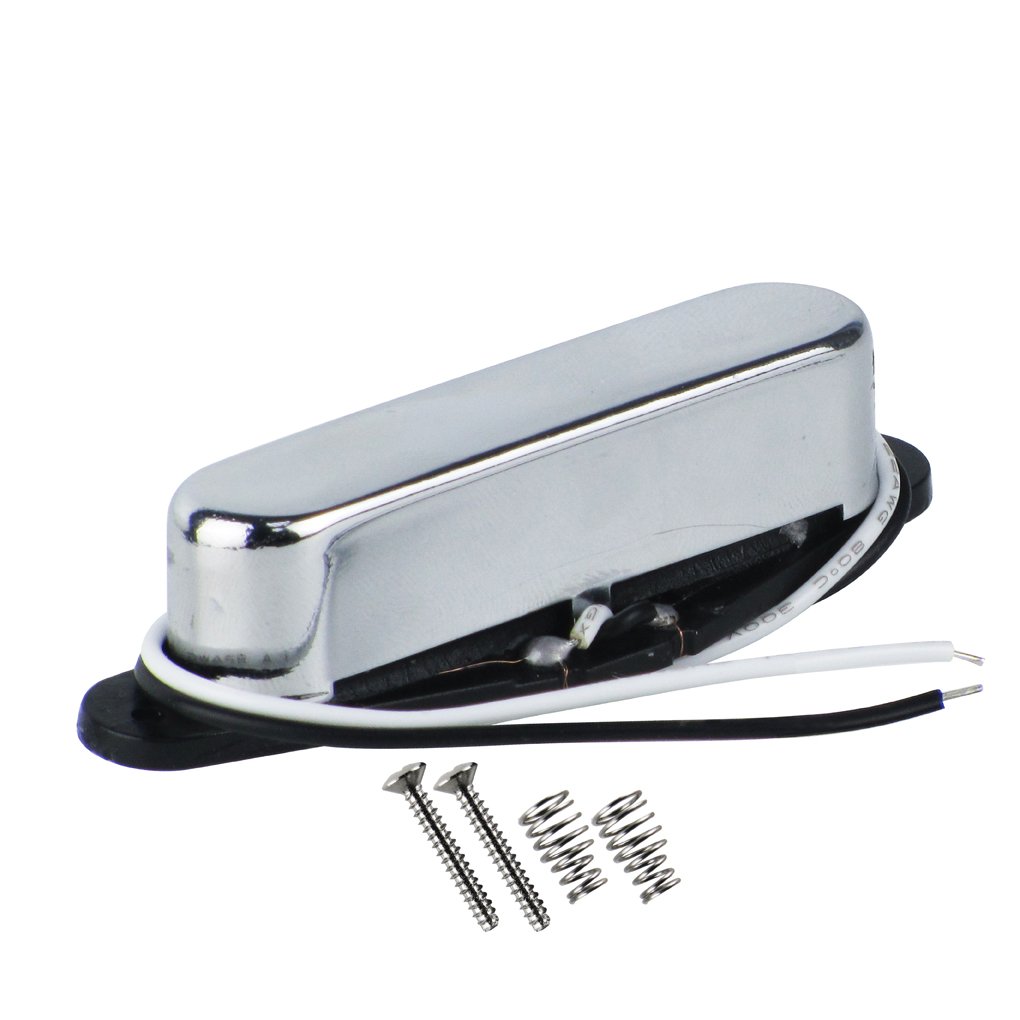 FLEOR Alnico 5 Guitar Pickups Set - TL Bridge & Neck Humbucker Pickups (Chrome) for Electric Guitar - Perfect for Blues, Rock & Metal Music Performance