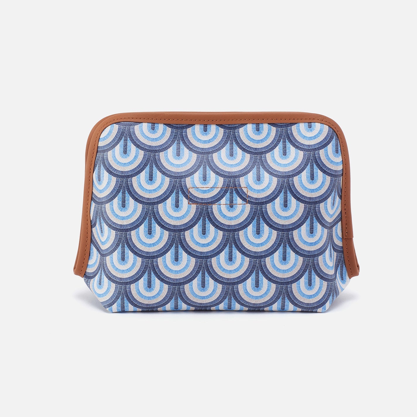 Waterproof Coated Canvas Cosmetic Bag - Soft Ocean Blue Makeup Pouch for Travel, Gym & Everyday Use