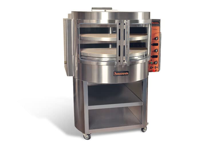 Sierra VOLARE 28.6-Inch Natural Gas Rotary Deck Pizza Oven - Professional Outdoor Pizza Maker for Restaurants, Backyard Parties & Wood-Fired Style Cooking