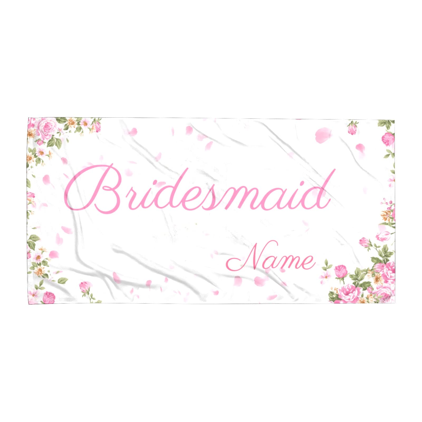 Custom Personalized Beach Towel for Bride & Bridesmaids - Monogrammed Pool Towels for Bachelorette Party, Wedding Shower Gift - Perfect for Beach Vacation, Poolside Lounging & Spa Days