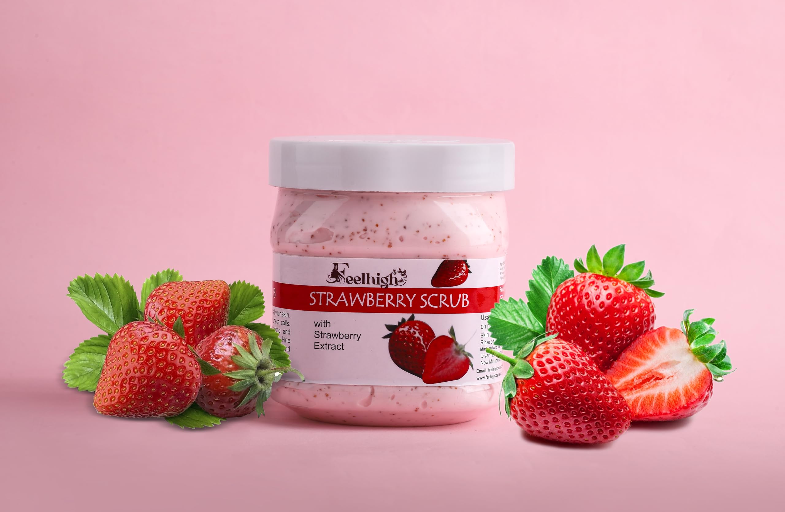 Charcoal & Strawberry Deep Cleansing Face Scrub Combo - 500ml Each with Activated Charcoal, Black Sugar & Strawberry Extract - Exfoliating Facial Kit for Men & Women - Perfect for Acne-Prone Skin & Blackhead Removal