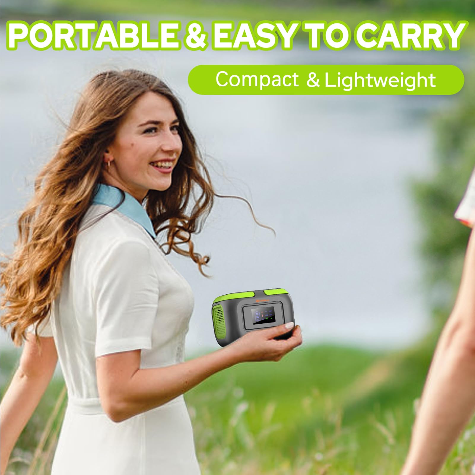 120W Portable Power Station with 97.6Wh Lithium Battery - 110V AC Outlet & USB-C Input | Compact Solar Generator for Camping, Home Backup, Van Life & Outdoor Adventures | Emergency Power Supply for Blackouts, Travel & Mobile Device Charging