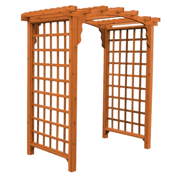 Premium Western Red Cedar Cambridge Arbor - Durable Outdoor Garden Arch for Weddings, Events & Landscaping | Weather-Resistant & Elegant Design