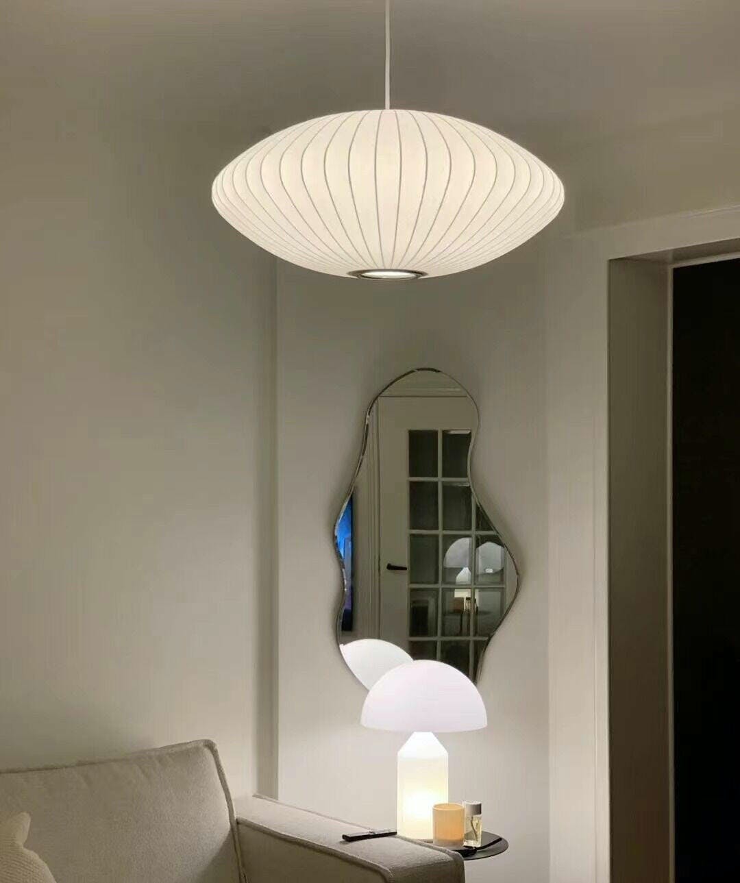 Nelson Swing Arm Pendant Lamp - Adjustable Modern Ceiling Light for Kitchen, Dining Room & Bedroom | Vintage Industrial Lighting Fixture with Brass Finish