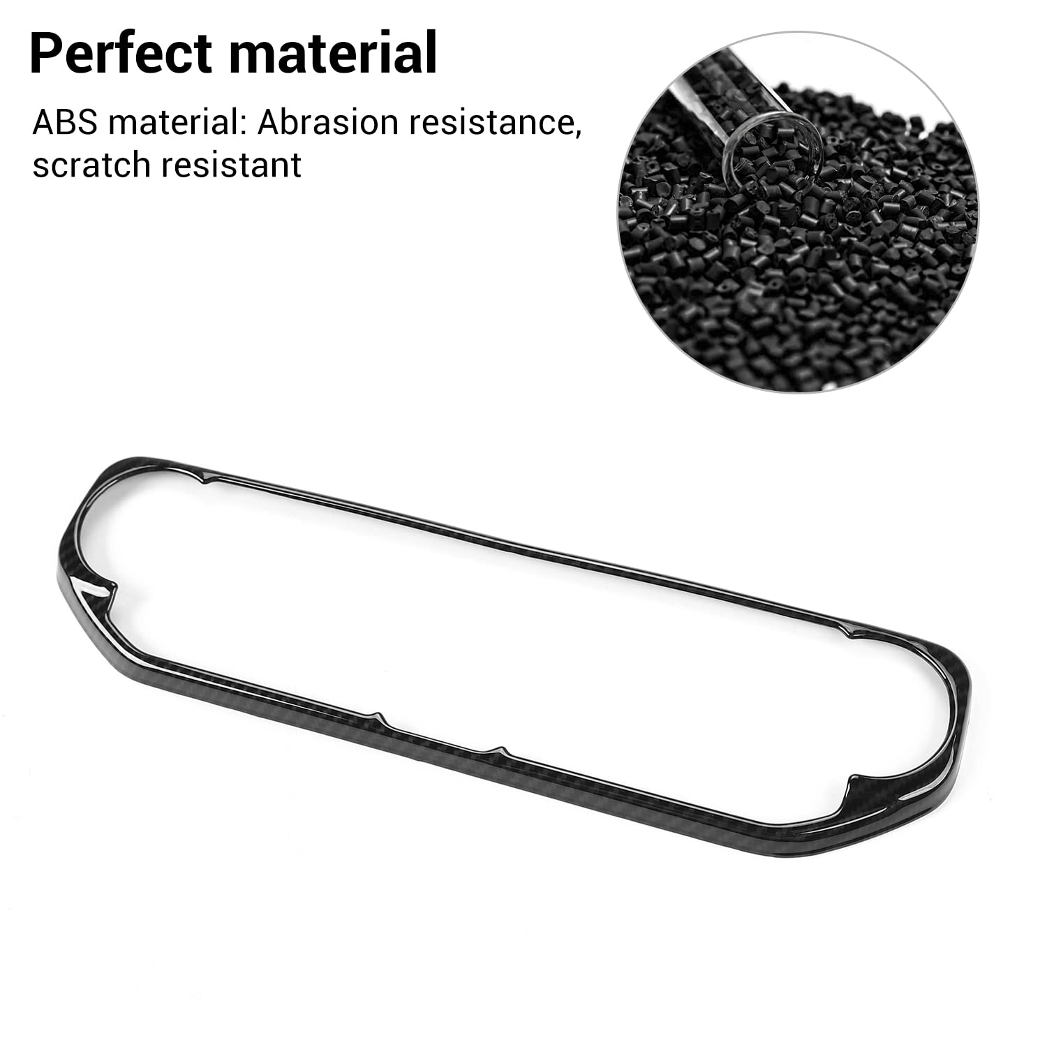 Carbon Fiber Center Console Dashboard AC Switch Cover Trim Frame for 2018-2023 Jeep Wrangler JL & Gladiator JT - Upgrade Interior & Protect Controls (Off-Roading, Daily Driving)