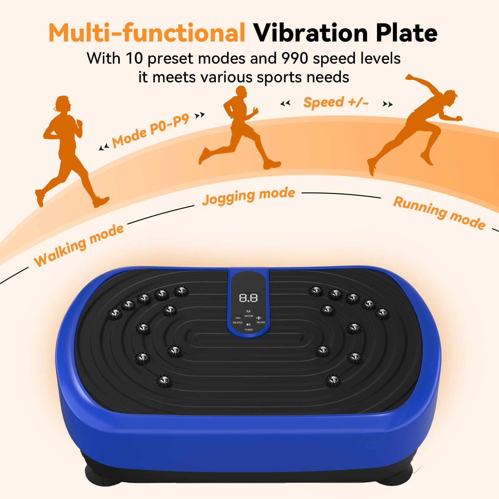 UCIN Vibration Plate Exercise Machine for Weight Loss & Home Fitness - 330 Lbs Capacity Vibrating Platform with Resistance Bands & Pilates Ball - Lymphatic Drainage & Muscle Toning for Women & Men - Perfect for Home Gym, Office Workout & Physical Therapy