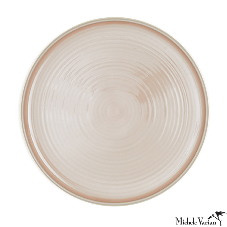 Blush Pink Dinner Plate Set of 4 - Elegant Porcelain Plates for Everyday Dining, Dinner Parties & Home Decor | Microwave & Dishwasher Safe