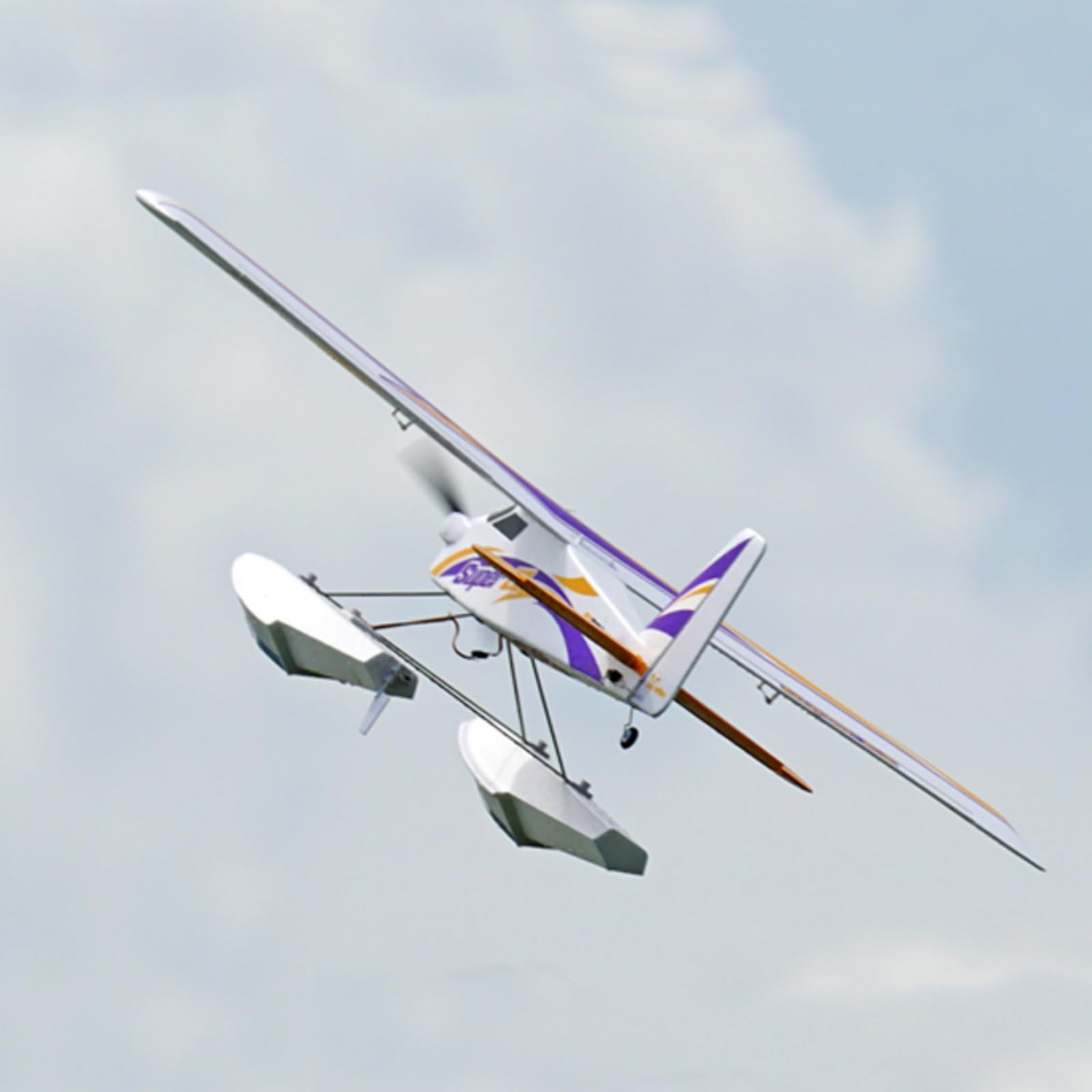 FMS RC Airplane for Adults - Super EZ Trainer V4 RTF Ready to Fly Remote Control Plane with Reflex Gyro System, 1220mm Wingspan, 4CH Water Sea Plane with Floats (Includes Transmitter, Receiver & Battery) - Perfect for Beginners, Water Landings & Outdoor RC Flying Adventures
