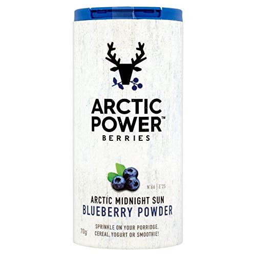 Organic Arctic Power Berries Blueberry Powder 70g - Antioxidant Superfood for Smoothies, Baking & Healthy Snacks - USDA Certified, Non-GMO, Gluten-Free