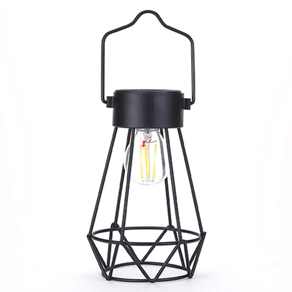 Solar Powered Hanging Chandelier - Weatherproof Outdoor Wire Cage Pendant Light with Warm White LED for Garden, Patio, Gazebo & Backyard Decor | Perfect for Romantic Dinners, Evening Gatherings & Landscape Lighting