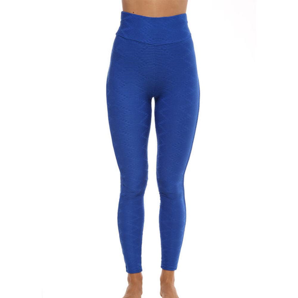 MMED Women's High Waisted Yoga Pants - Breathable Mesh Workout Leggings for Running, Gym & Fitness - Push Up Tights in Blue - Perfect for Yoga, Pilates & Active Lifestyle