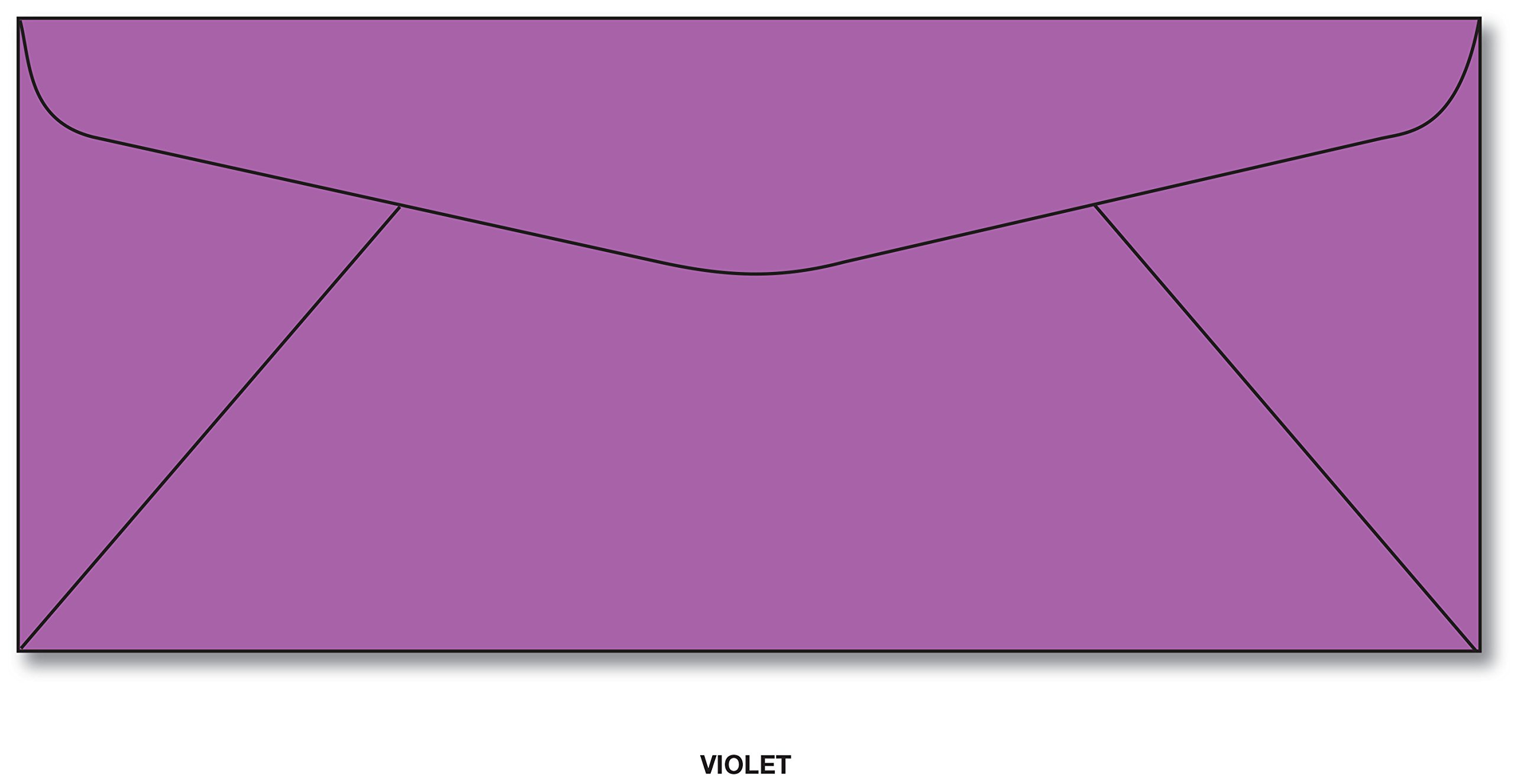 Violet #10 Business Envelopes - Pack of 100, 4 1/8 x 9 1/2 Inches, Self-Sealing for Mailing, Office & Legal Documents - Perfect for Business Correspondence, Invoices & Mailing Letters