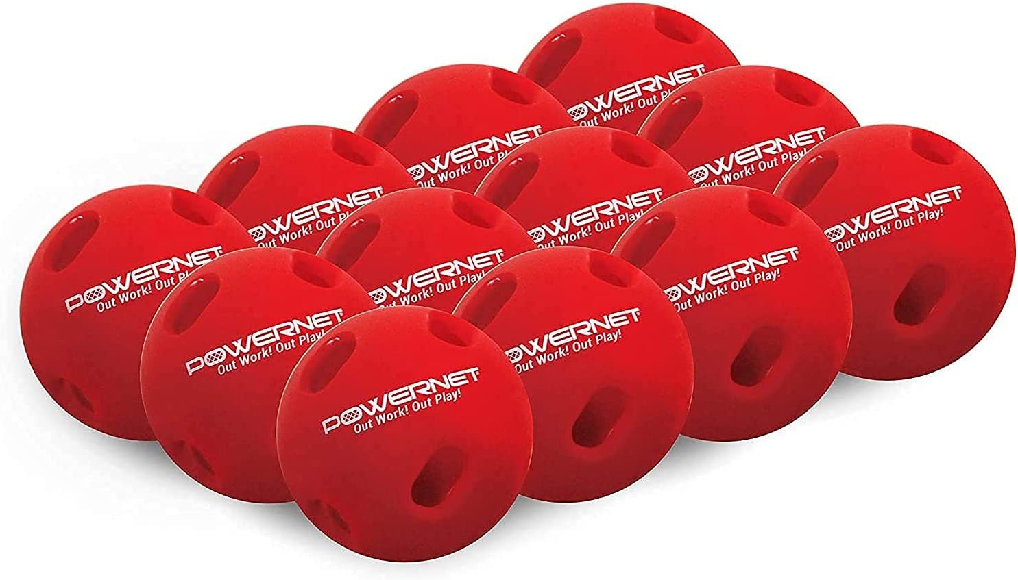PowerNet Crushers Limited Flight Training Baseballs 12 Pack - Perfect for Baseball Practice, Pitching Drills & Team Training Sessions