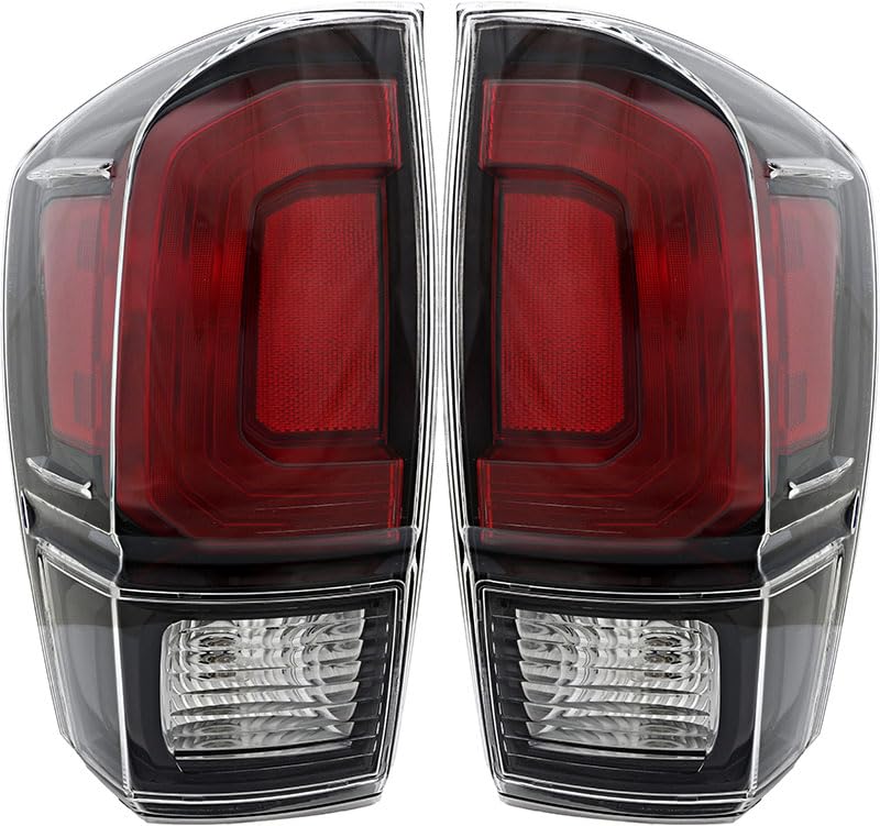 2017-2019 Toyota Tacoma LED Tail Lights Set - Black Trim Replacement for Driver & Passenger Side | Enhanced Visibility & Style for Off-Road Adventures
