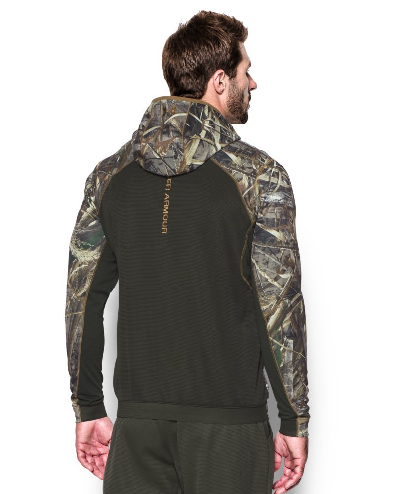 Under Armour Men's Microthread Fleece Hoodie - Lightweight Warm Zip-Up Sweatshirt for Running, Gym & Outdoor Activities