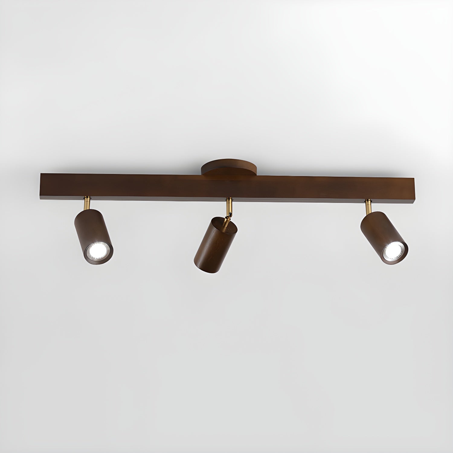 Natural Wood Beam Spotlight Light - Rustic Ceiling Lighting Fixture for Living Room, Bedroom, and Dining Room Decor
