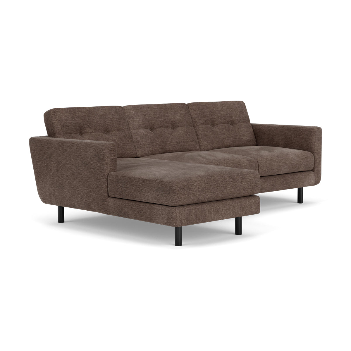Conrad Fabric Left Chaise Sofa - Modern L-Shaped Sectional Couch with Reversible Chaise Lounge for Living Room, Apartment & Home Theater Comfortable Seating