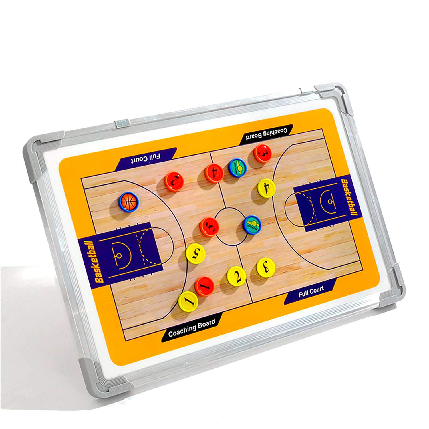 Dry Erase Basketball Coaches Clipboard - Magnetic Tactical Coaching Board Kit with Marker Pen (45x30cm) | Perfect for Basketball Practice, Game Strategies & Team Training Sessions