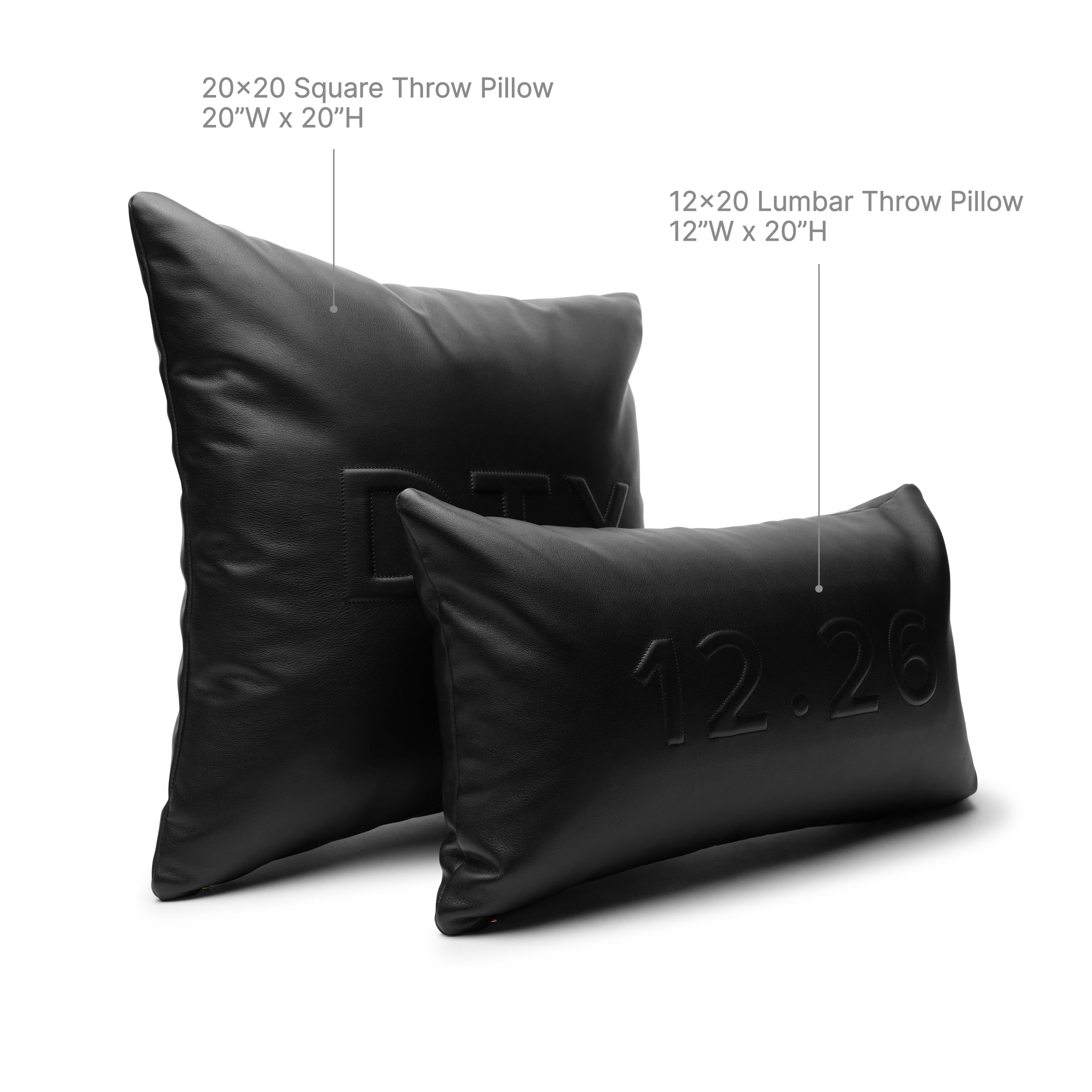 12x20 Lumbar Pillow in Cognac Brown - Supportive Back Cushion for Sofa, Bed, Office Chair & Car Seat