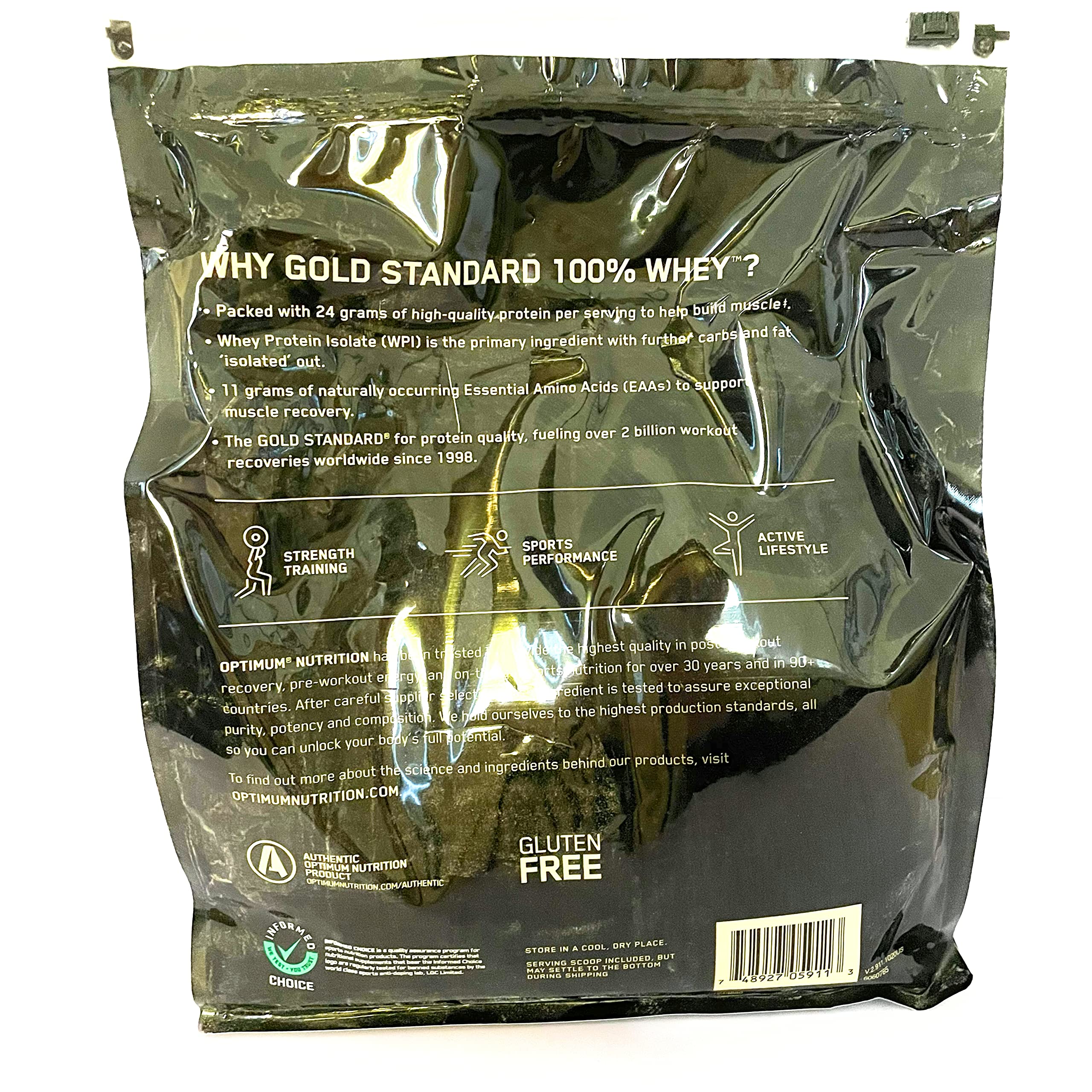 Optimum Nutrition Gold Standard 100% Whey Protein Powder - Extreme Milk Chocolate Flavor, 5 lb (80 Servings) for Muscle Recovery & Post-Workout Nutrition