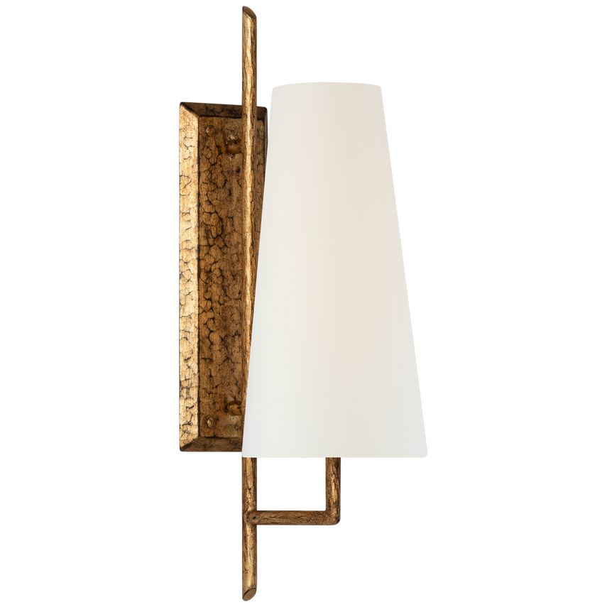 Addison Large Lone Sculpted Sconce Gild - Elegant Wall Lighting for Living Room, Bedroom & Dining Room Decor