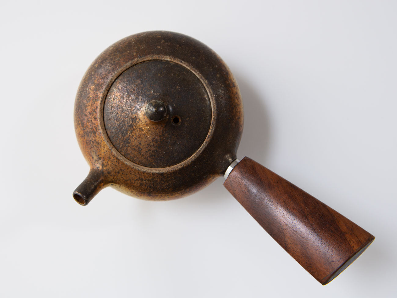 Premium Japanese Kyusu Teapot for Loose Leaf Tea - Handcrafted Persimmon Kyusu with Ceramic Infuser - Perfect for Green Tea, Oolong, and Herbal Brewing at Home or Office