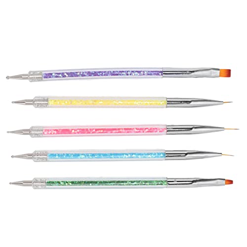 Professional Nail Dotting Pen Set - Portable Nail Art Brush Kit with Nylon Hair Liner for Salon & Home Use | Perfect for Nail Artists, Women & Girls | Create Stunning Dotting, Lining & Painting Designs