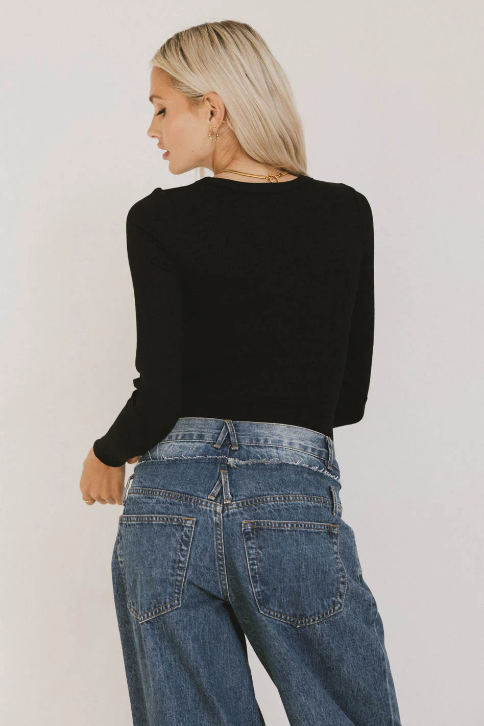 Audrey Ribbed Top for Women - Stylish Black Knit Shirt for Casual Wear & Layering | Perfect for Office, Date Night & Everyday Outfits