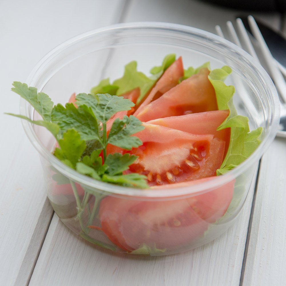 Restaurantware Basic Nature 12oz PLA Plastic Deli Containers - 500 Pack Meal Prep Food Storage Containers for Snacks, Salads & Desserts | Eco-Friendly Disposable Takeout Containers for Restaurants, Catering & Home Use