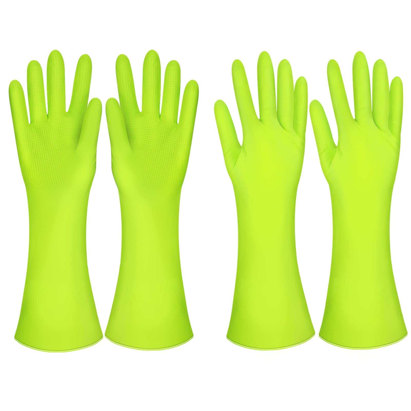 Reusable Dishwashing Cleaning Gloves - Durable Rubber Gloves for Washing Dishes, Kitchen Cleaning & Household Chores - Perfect for Dishwashing, Scrubbing Pots & General House Cleaning
