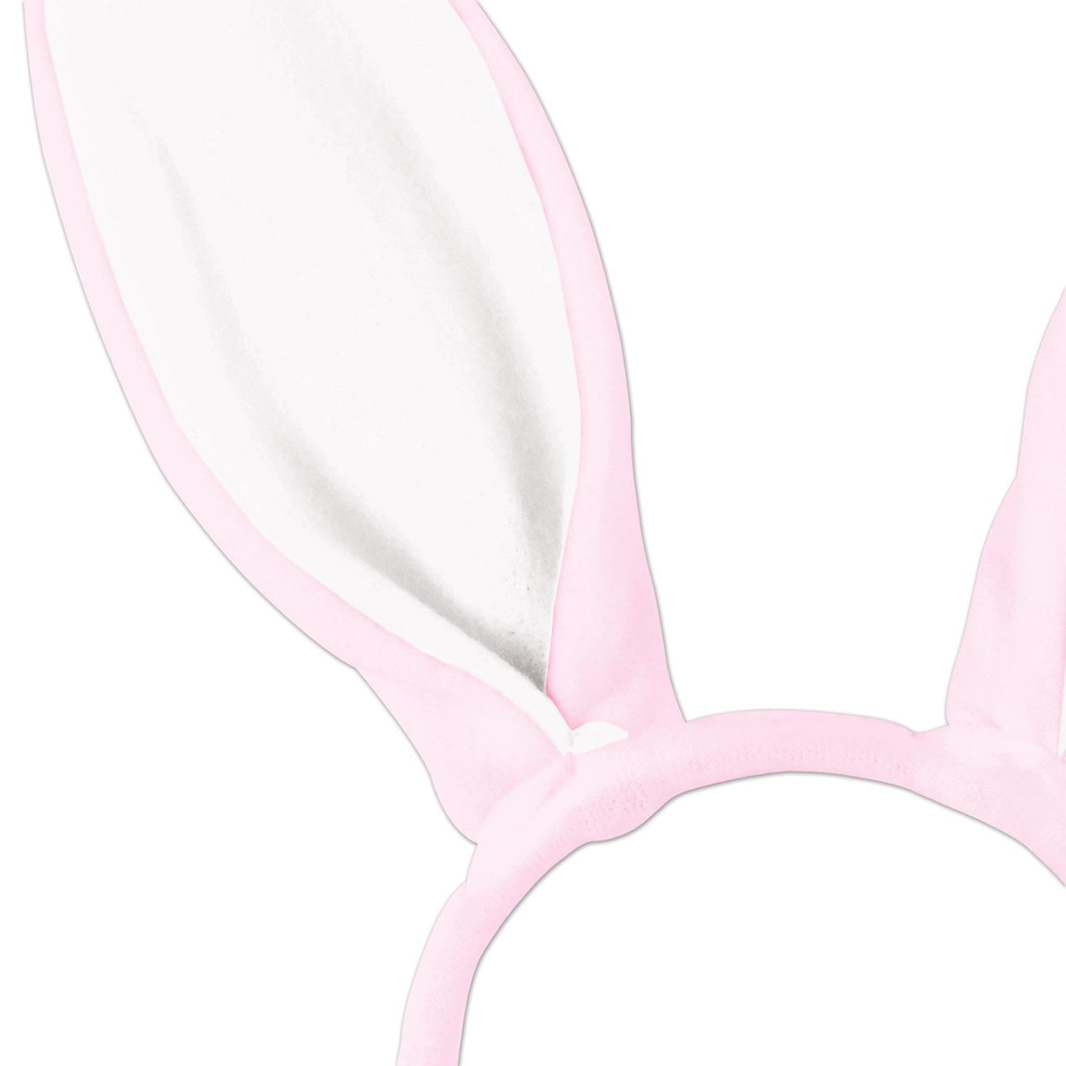 12 Pack Soft Touch Bunny Ears for Easter - Pink & White Bunny Headbands for Kids & Adults - Perfect for Easter Parties, Egg Hunts & Spring Celebrations
