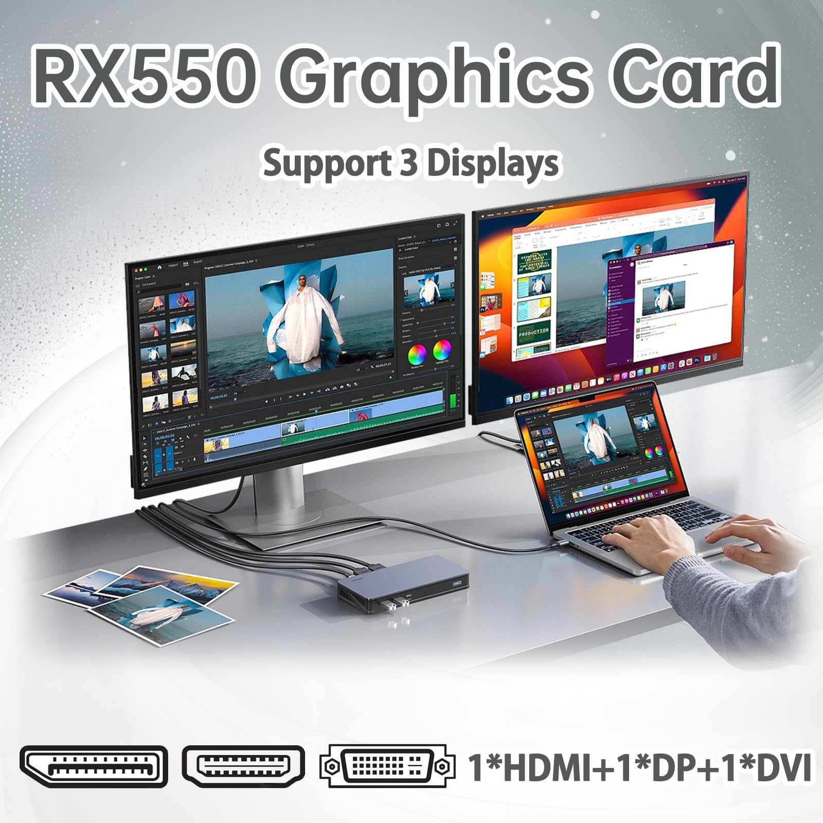 SOYO AMD Radeon RX550 4GB GDDR5 128-Bit Gaming Graphics Card with HDMI, DisplayPort & DVI - PCI Express 3.0 x8, Dual Fan Cooling - Perfect for PC Gaming, eSports & 1080p Video Editing