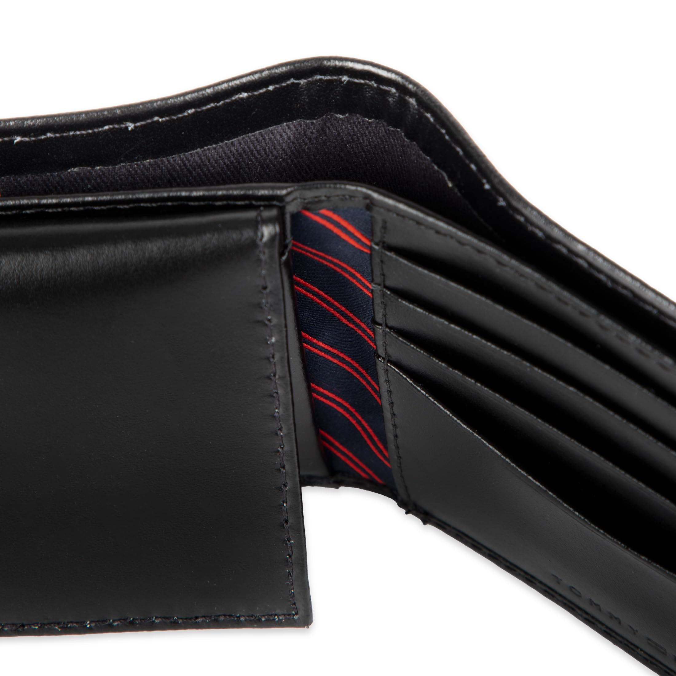 Tommy Hilfiger Men's Classic Bifold Leather Wallet with ID Window & 12 Card Slots - Slim RFID Blocking Wallet for Everyday Carry, Travel & Business