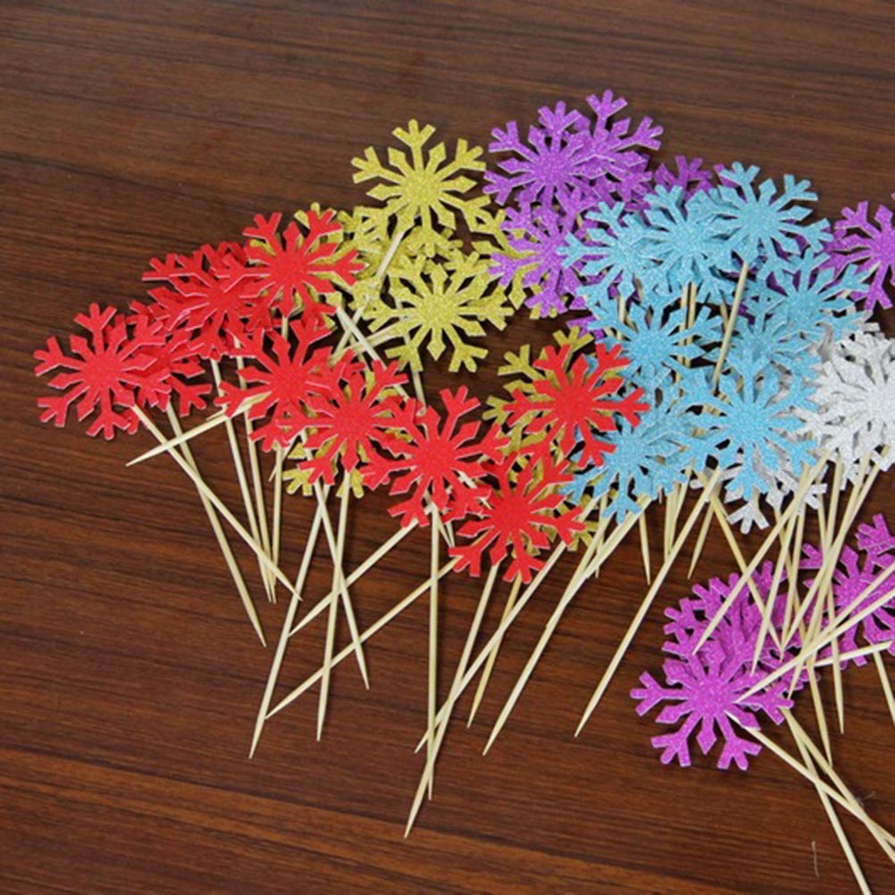 20pcs Snowflake Cake Toppers - Silver Winter Cake Decorations for Christmas, Birthday, Wedding Cakes - Perfect for Holiday Baking and Party Dessert Decor